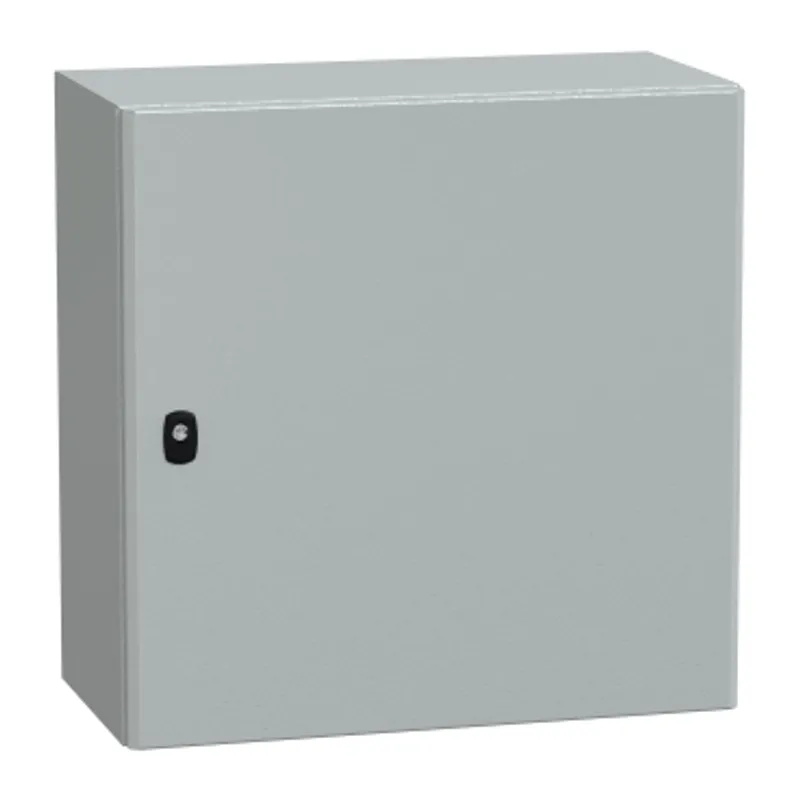 Wall mounted steel enclosure, PanelSeT S3D, plain door, with mounting plate, 600x600x300mm, IP66, IK10 — photo 1 of 4