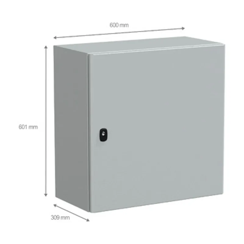 Wall mounted steel enclosure, PanelSeT S3D, plain door, with mounting plate, 600x600x300mm, IP66, IK10 — photo 2 of 4