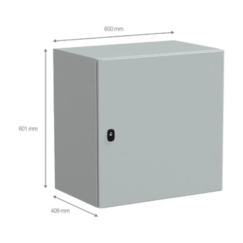 Wall mounted steel enclosure, PanelSeT S3D, plain door, without mounting plate, 600x600x400mm, IP66, IK10 — photo 2 of 4