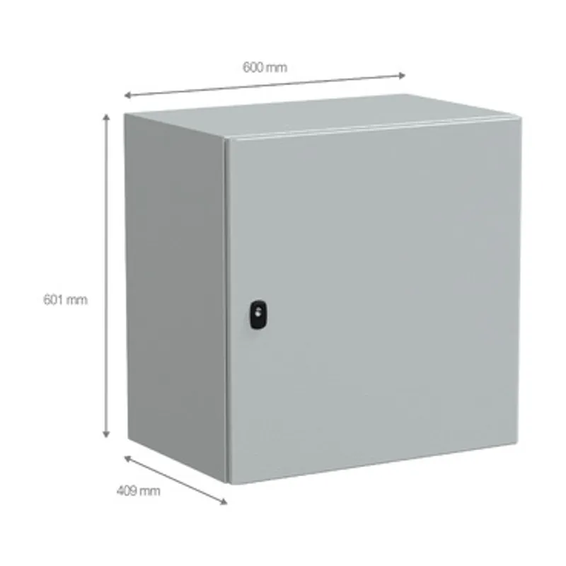 Wall mounted steel enclosure, PanelSeT S3D, plain door, with mounting plate, 600x600x400mm, IP66, IK10 — photo 2 of 4