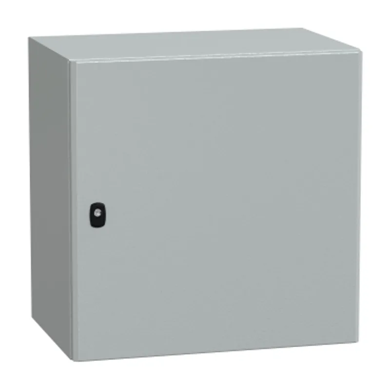 Wall mounted steel enclosure, PanelSeT S3D, plain door, with mounting plate, 600x600x400mm, IP66, IK10 — photo 1 of 4
