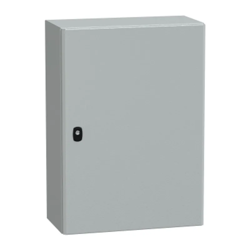 Wall mounted steel enclosure, PanelSeT S3D, plain door, with mounting plate, 700x500x250mm, IP66, IK10 — photo 1 of 4