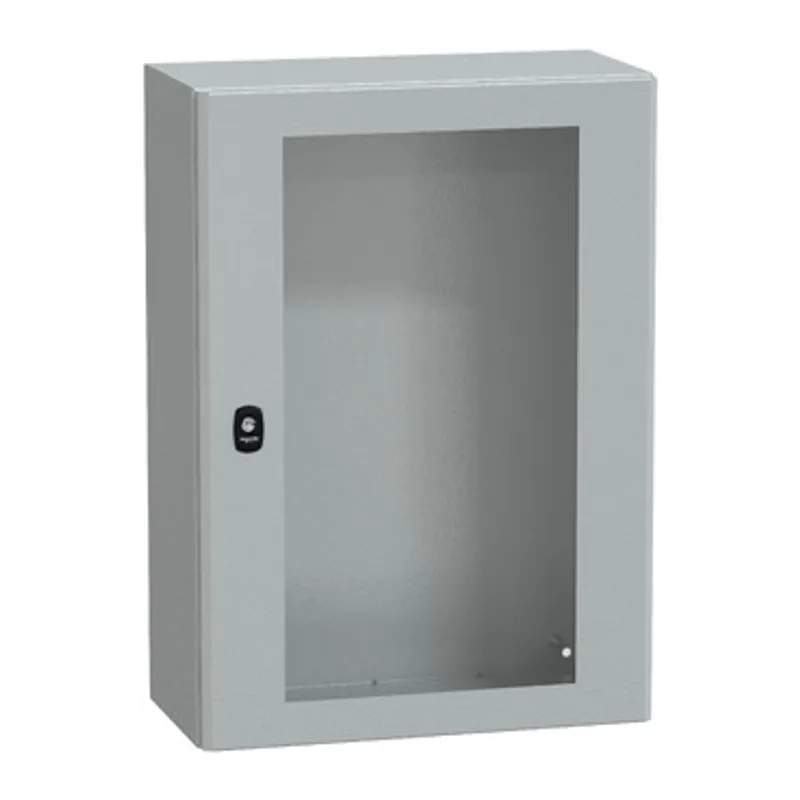 Wall mounted steel enclosure, PanelSeT S3D, transparent door, without mounting plate, 700x500x250mm, IP66, IK08 — photo 1 of 4