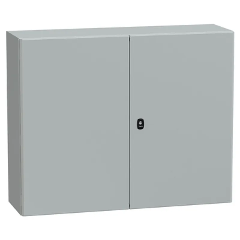Wall mounted steel enclosure, PanelSeT S3D, double plain door, without mounting plate, 800x1000x300mm, IP55, IK10 — photo 1 of 3