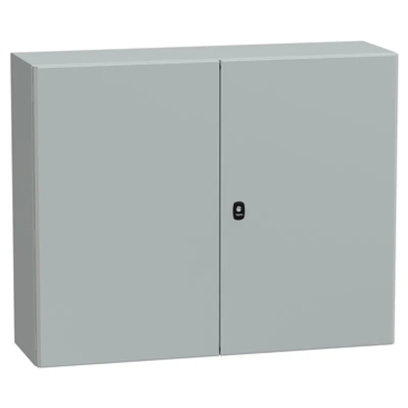 Wall mounted steel enclosure, PanelSeT S3D, double plain door, with mounting plate, 800x1200x300mm, IP55, IK10 — photo 1 of 3