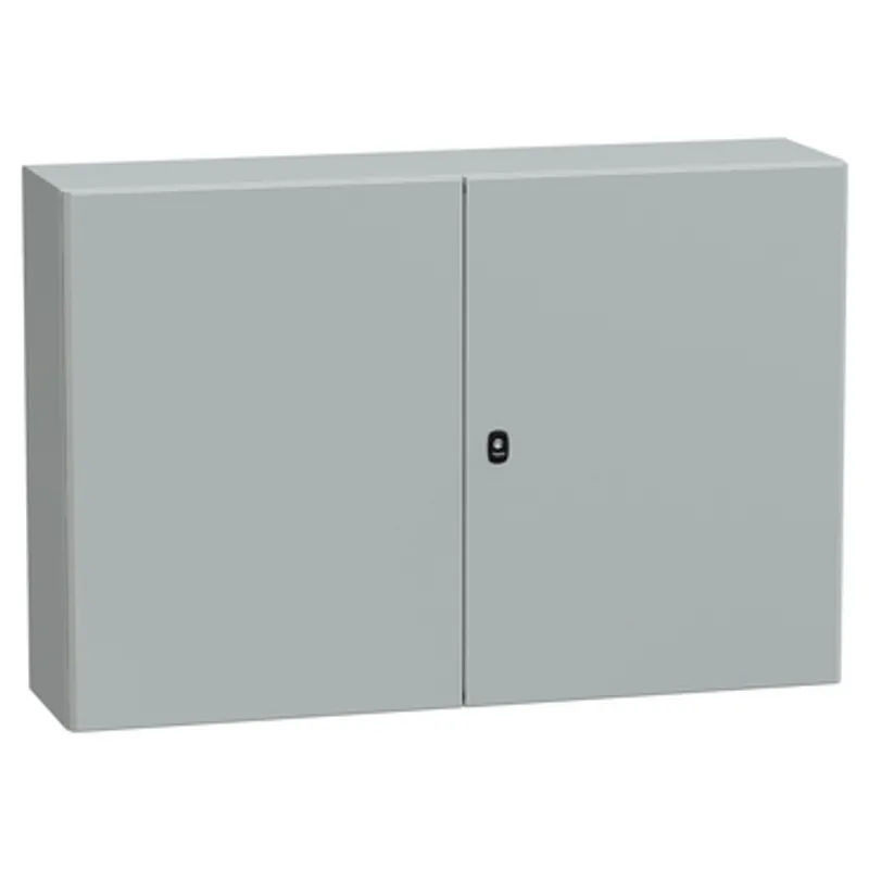 Wall mounted steel enclosure, PanelSeT S3D, double plain door, without mounting plate, 800x1200x300mm, IP55, IK10 — photo 1 of 3