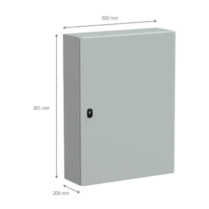 Wall mounted steel enclosure, PanelSeT S3D, plain door, without mounting plate, 800x600x200mm, IP66, IK10 — photo 2 of 4