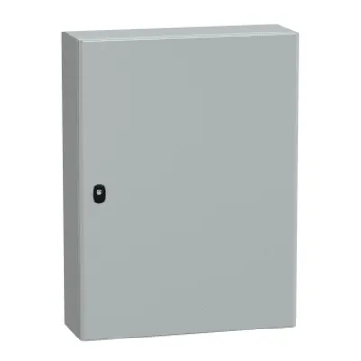 Wall mounted steel enclosure, PanelSeT S3D, plain door, with mounting plate, 800x600x200mm, IP66, IK10