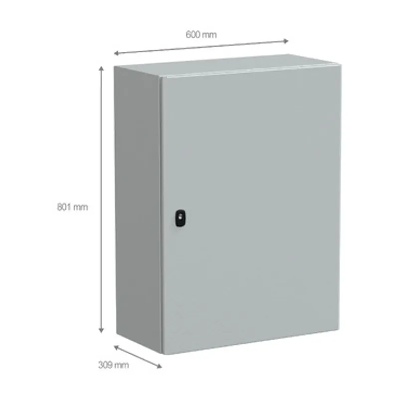 Wall mounted steel enclosure, PanelSeT S3D, plain door, without mounting plate, 800x600x300mm, IP66, IK10 — photo 2 of 5