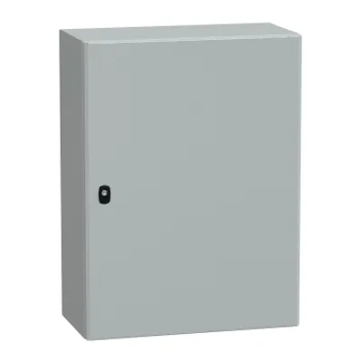Wall mounted steel enclosure, PanelSeT S3D, plain door, with mounting plate, 800x600x300mm, IP66, IK10