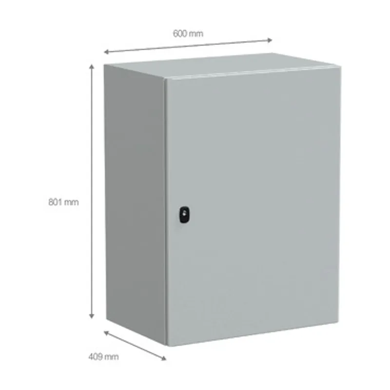 Wall mounted steel enclosure, PanelSeT S3D, plain door, without mounting plate, 800x600x400mm, IP66, IK10 — photo 2 of 4