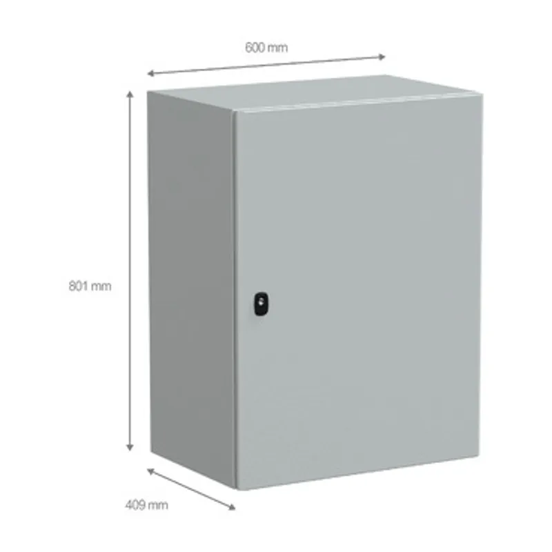 Wall mounted steel enclosure, PanelSeT S3D, plain door, with mounting plate, 800x600x400mm, IP66, IK10 — photo 2 of 4