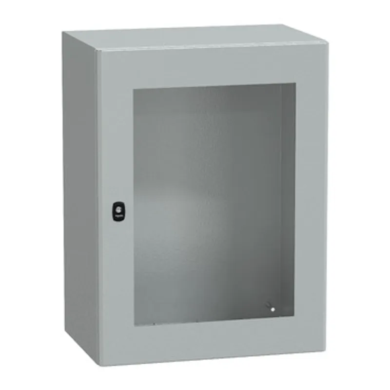 Wall mounted steel enclosure, PanelSeT S3D, transparent door, without mounting plate, 800x600x400mm, IP66, IK08 — photo 1 of 4