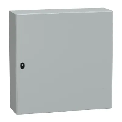 Wall mounted steel enclosure, PanelSeT S3D, plain door, without mounting plate, 800x800x250mm, IP66, IK10