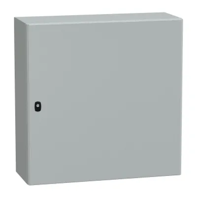 Wall mounted steel enclosure, PanelSeT S3D, plain door, without mounting plate, 800x800x300mm, IP66, IK10