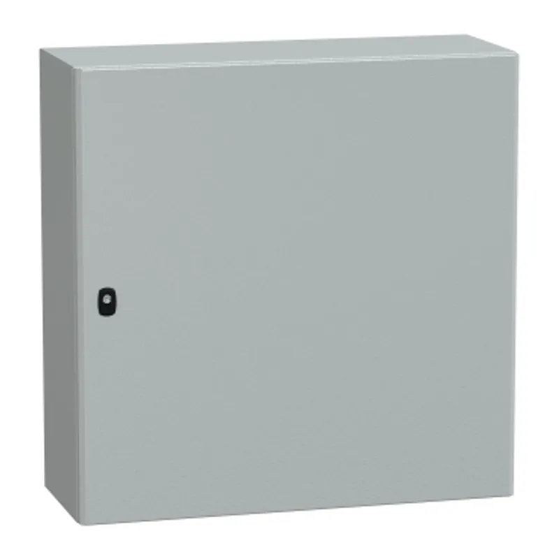 Wall mounted steel enclosure, PanelSeT S3D, plain door, with mounting plate, 800x800x300mm, IP66, IK10 — photo 1 of 3