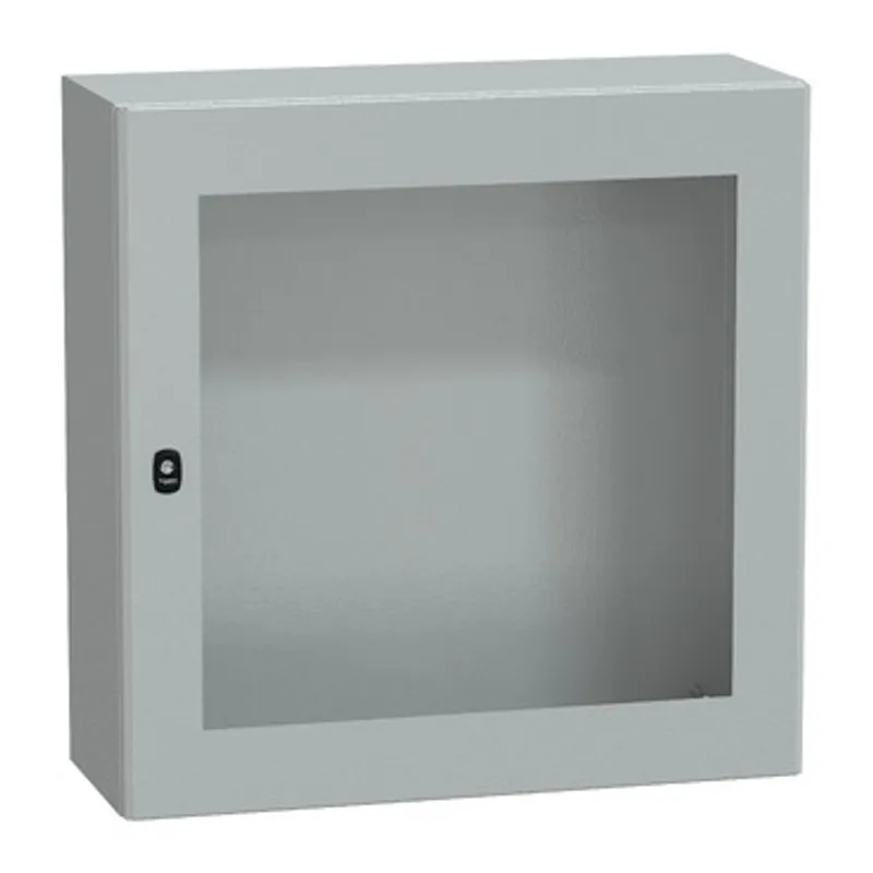 Wall mounted steel enclosure, PanelSeT S3D, transparent door, without mounting plate, 800x800x300mm, IP66, IK08 — photo 1 of 3