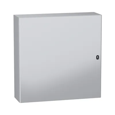 Wall mounted steel enclosure, PanelSeT S3DC, plain door, without plain chasis, 1000x1000x300mm, IP66, IK10