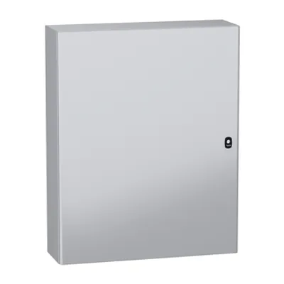 Wall mounted steel enclosure, PanelSeT S3DC, plain door, without plain chasis, 1000x800x250mm, IP66, IK10