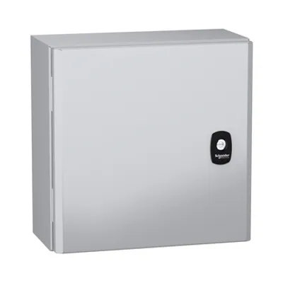 Wall mounted steel enclosure, PanelSeT S3DC, plain door, without plain chasis, 300x300x150mm, IP66, IK10