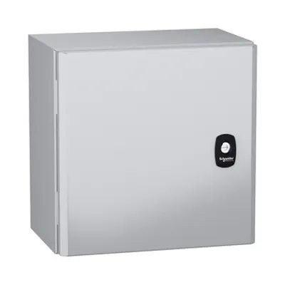 Wall mounted steel enclosure, PanelSeT S3DC, plain door, without plain chasis, 300x300x200mm, IP66, IK10