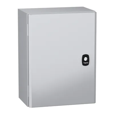 Wall mounted steel enclosure, PanelSeT S3DC, plain door, without plain chasis, 400x300x200mm, IP66, IK10