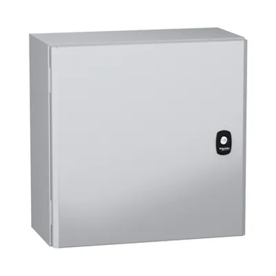 Wall mounted steel enclosure, PanelSeT S3DC, plain door, without plain chasis, 400x400x200mm, IP66, IK10