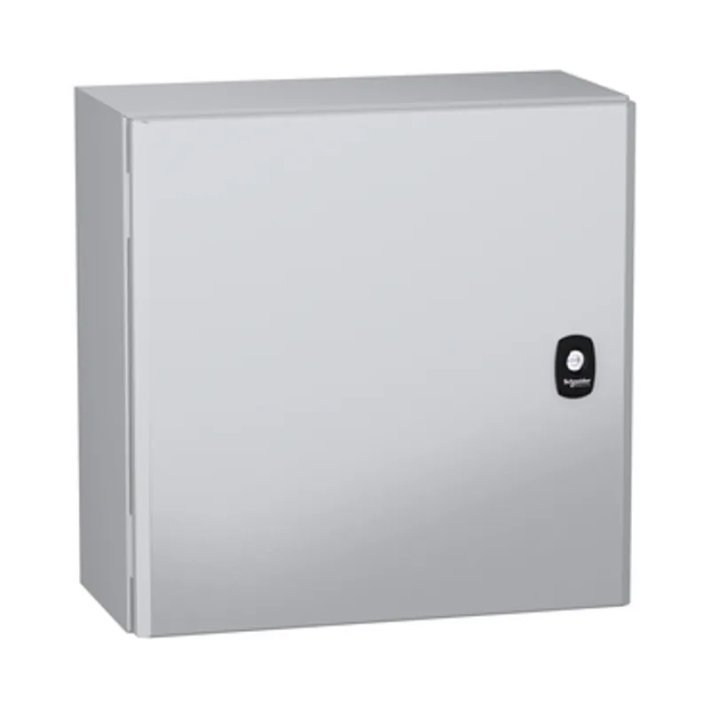 Wall mounted steel enclosure, PanelSeT S3DC, plain door, without plain chasis, 400x400x200mm, IP66, IK10