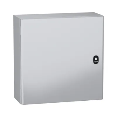 Wall mounted steel enclosure, PanelSeT S3DC, plain door, without plain chasis, 500x500x200mm, IP66, IK10