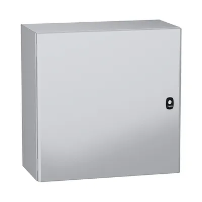 Wall mounted steel enclosure, PanelSeT S3DC, plain door, without plain chasis, 600x600x300mm, IP66, IK10