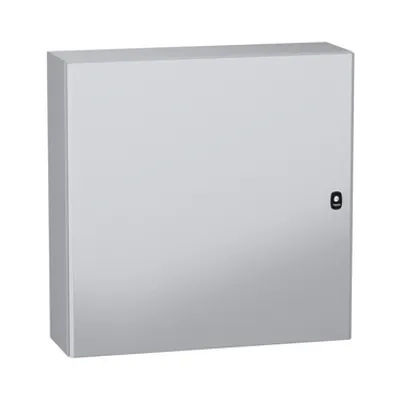 Wall mounted steel enclosure, PanelSeT S3DC, plain door, without plain chasis, 800x800x250mm, IP66, IK10