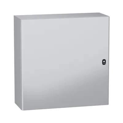 Wall mounted steel enclosure, PanelSeT S3DC, plain door, without plain chasis, 800x800x300mm, IP66, IK10