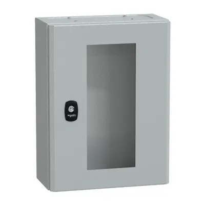 PanelSeT S3DM H400xW300xD150.IP66 IK10 RAL7035. top and bottom.