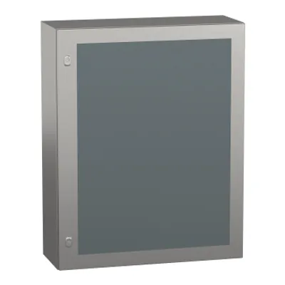 Wall mounted enclosure, PanelSeT S3X, stainless steel 304L, glazed door, 1000x800x300mm, IP66