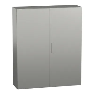 Wall mounted enclosure, PanelSeT S3X, stainless steel 304L,double plain door, 1200x1000x300mm, IP55