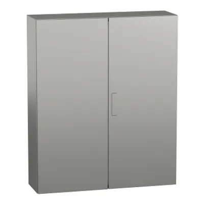 Wall mounted enclosure, PanelSeT S3X, stainless steel 316L,double plain door, 1200x1000x300mm, IP55