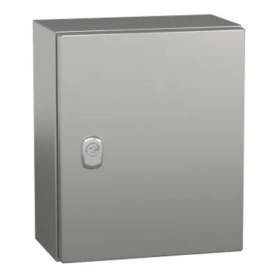 Wall mounted enclosure, PanelSeT S3X, stainless steel 304L, plain door, 300x250x150mm, IP66