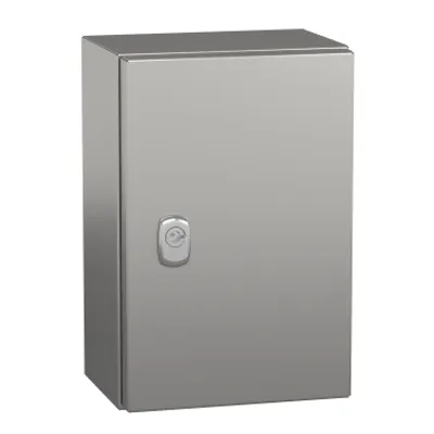 Wall mounted enclosure, PanelSeT S3X, stainless steel 304L, plain door, 300x200x150mm, IP66