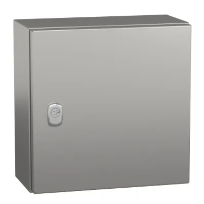 Wall mounted enclosure, PanelSeT S3X, stainless steel 304L, plain door, 300x300x150mm, IP66