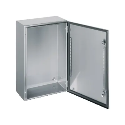 Wall mounted enclosure, PanelSeT S3X, stainless steel 316L, plain door, 300x300x150mm, IP66