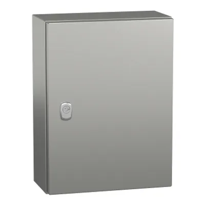 Wall mounted enclosure, PanelSeT S3X, stainless steel 316L, plain door, 400x300x150mm, IP66
