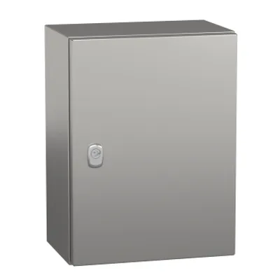 Wall mounted enclosure, PanelSeT S3X, stainless steel 316L, plain door, 400x300x200mm, IP66