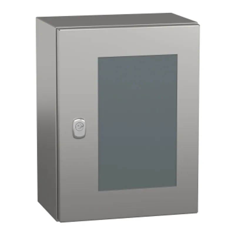 Wall mounted enclosure, PanelSeT S3X, stainless steel 304L, glazed door, 400x300x200mm, IP66 — photo 1 of 3
