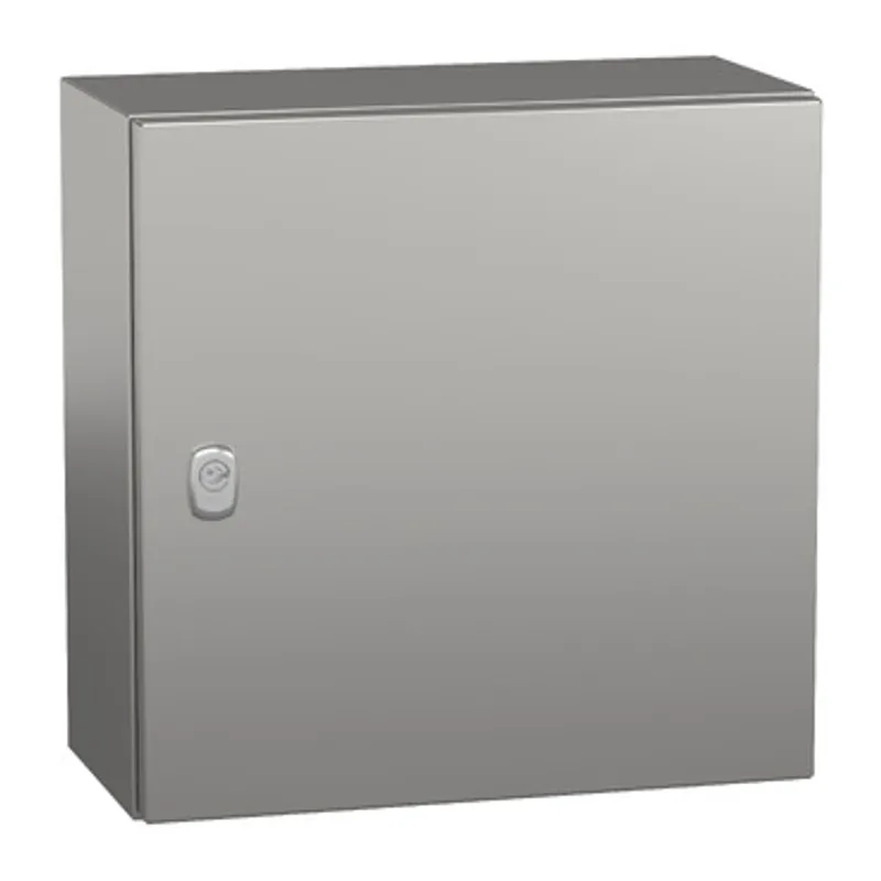 Wall mounted enclosure, PanelSeT S3X, stainless steel 304L, plain door, 400x400x200mm, IP66 — photo 1 of 6