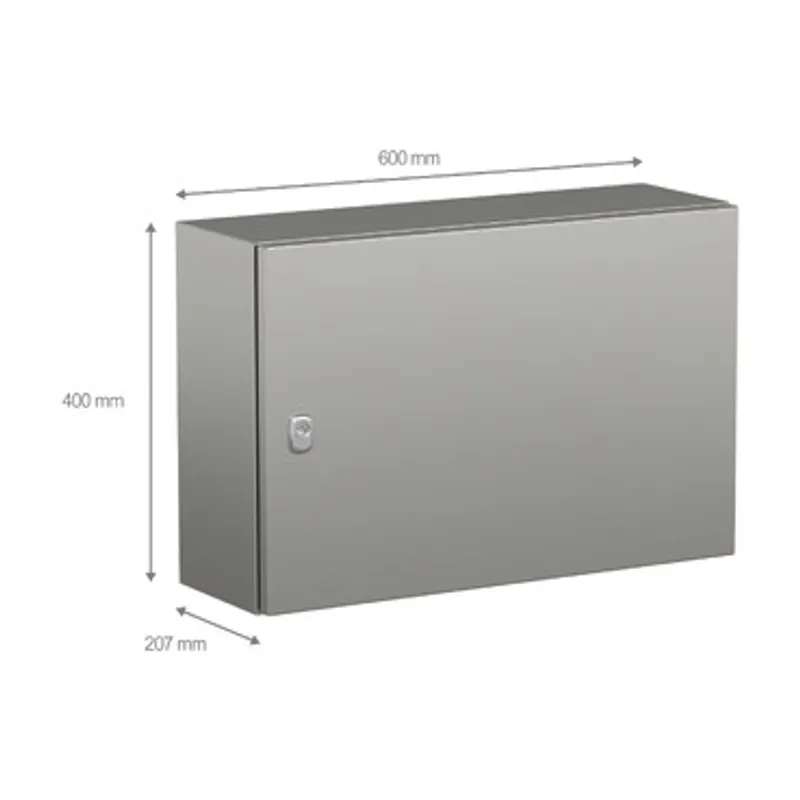 Wall mounted enclosure, PanelSeT S3X, stainless steel 316L, plain door, 400x600x200mm, IP66 — photo 2 of 5