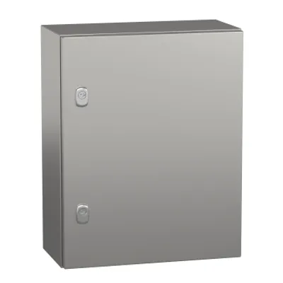 Wall mounted enclosure, PanelSeT S3X, stainless steel 304L, plain door, 500x400x200mm, IP66