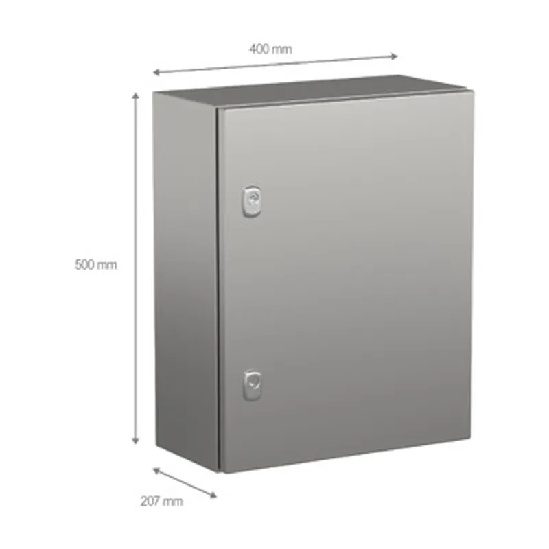 Wall mounted enclosure, PanelSeT S3X, stainless steel 316L, plain door, 500x400x200mm, IP66 — photo 2 of 5