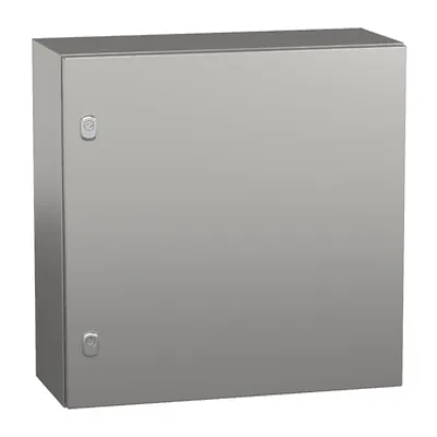 Wall mounted enclosure, PanelSeT S3X, stainless steel 304L, plain door, 600x600x250mm, IP66
