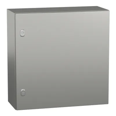 Wall mounted enclosure, PanelSeT S3X, stainless steel 316L, plain door, 600x600x250mm, IP66