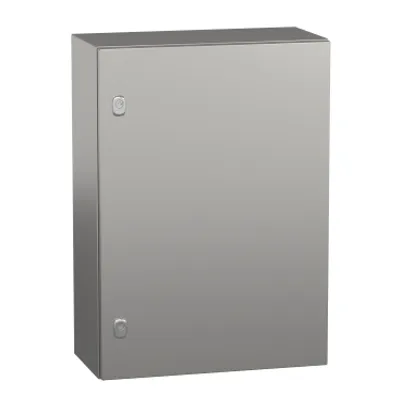 Wall mounted enclosure, PanelSeT S3X, stainless steel 304L, plain door, 700x500x250mm, IP66